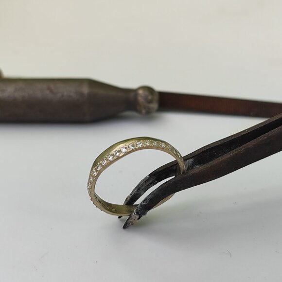 Engagement ring. 14K solid Yellow gold ring with 0.25ct Diamonds. Unique - Picture 14 of 17